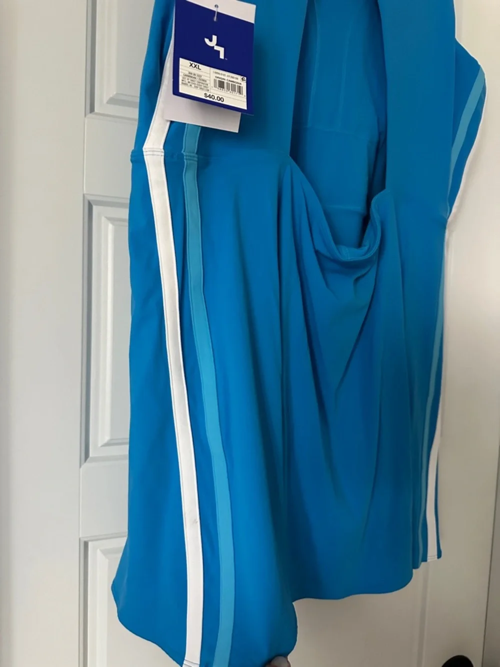 NWT Blue Athletic Dress with White Stripe - Picture 4 of 5